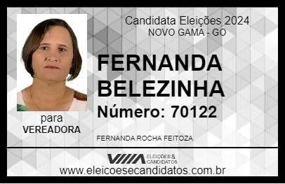 Candidato FERNANDA BELEZINHA 2024 - NOVO GAMA - Eleições