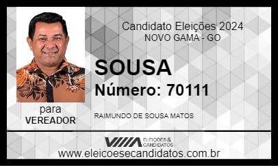 Candidato SOUSA 2024 - NOVO GAMA - Eleições