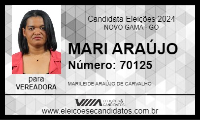 Candidato MARI ARAÚJO 2024 - NOVO GAMA - Eleições