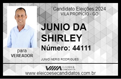 Candidato JUNIO DA SHIRLEY 2024 - VILA PROPÍCIO - Eleições