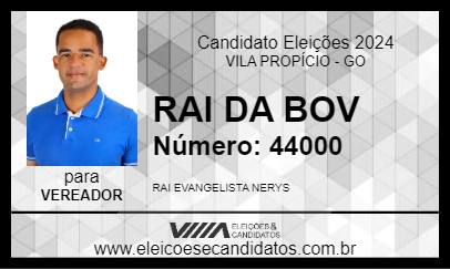 Candidato RAI DA BOV 2024 - VILA PROPÍCIO - Eleições