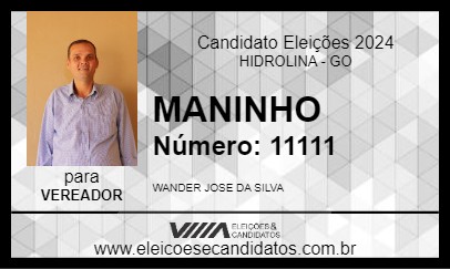 Candidato MANINHO 2024 - HIDROLINA - Eleições