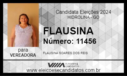 Candidato FLAUSINA 2024 - HIDROLINA - Eleições