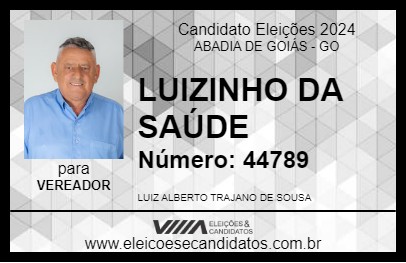 Candidato LUIZINHO DA SAÚDE 2024 - ABADIA DE GOIÁS - Eleições