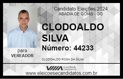 Candidato CLODOALDO SILVA 2024 - ABADIA DE GOIÁS - Eleições