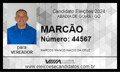 Candidato MARCÃO 2024 - ABADIA DE GOIÁS - Eleições