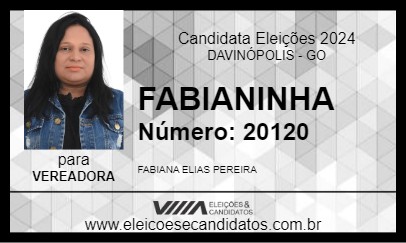 Candidato FABIANINHA 2024 - DAVINÓPOLIS - Eleições