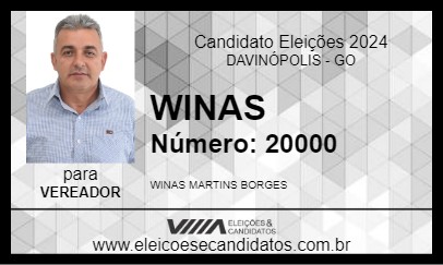 Candidato WINAS 2024 - DAVINÓPOLIS - Eleições