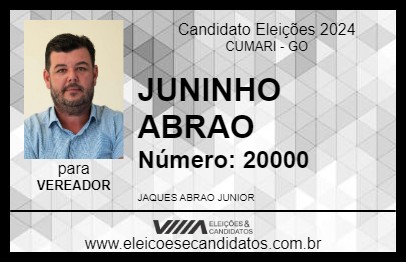 Candidato JUNINHO ABRAO 2024 - CUMARI - Eleições