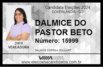 Candidato DALMICE DO PASTOR BETO 2024 - DOVERLÂNDIA - Eleições