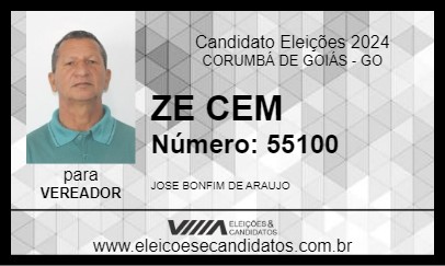 Candidato ZE CEM 2024 - CORUMBÁ DE GOIÁS - Eleições