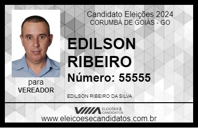 Candidato EDILSON RIBEIRO 2024 - CORUMBÁ DE GOIÁS - Eleições