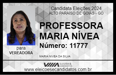 Candidato PROFESSORA MARIA NÍVEA 2024 - ALTO PARAÍSO DE GOIÁS - Eleições