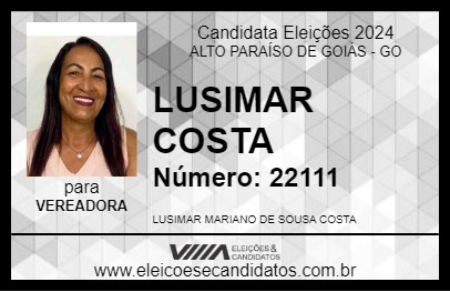 Candidato LUSIMAR COSTA 2024 - ALTO PARAÍSO DE GOIÁS - Eleições