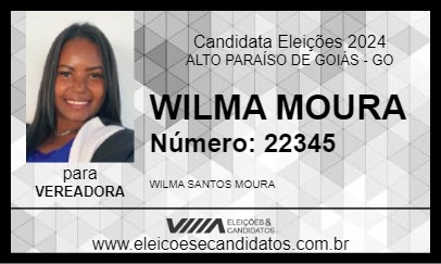 Candidato WILMA MOURA 2024 - ALTO PARAÍSO DE GOIÁS - Eleições