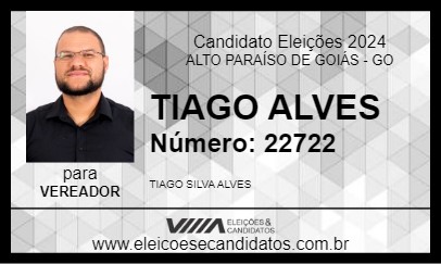 Candidato TIAGO ALVES 2024 - ALTO PARAÍSO DE GOIÁS - Eleições