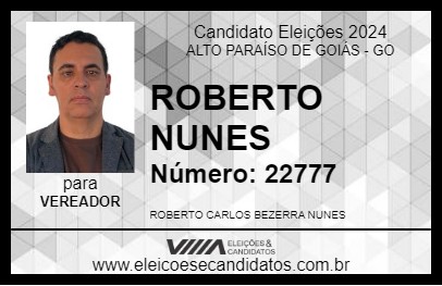 Candidato ROBERTO NUNES 2024 - ALTO PARAÍSO DE GOIÁS - Eleições