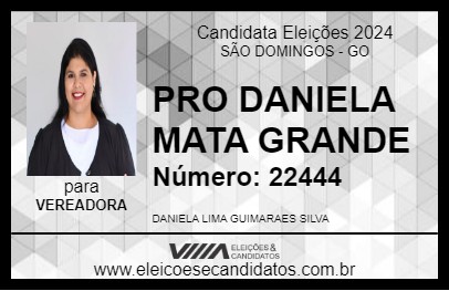 Candidato PROF DANIELA MATA GRANDE 2024 - SÃO DOMINGOS - Eleições