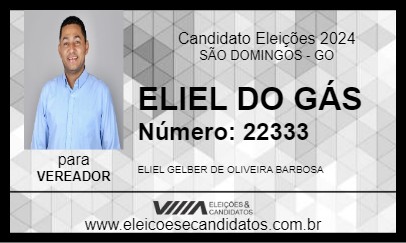 Candidato ELIEL DO GÁS 2024 - SÃO DOMINGOS - Eleições