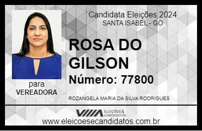 Candidato ROSA DO GILSON 2024 - SANTA ISABEL - Eleições