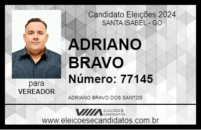 Candidato ADRIANO BRAVO 2024 - SANTA ISABEL - Eleições