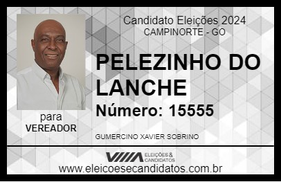 Candidato PELEZINHO DO LANCHE 2024 - CAMPINORTE - Eleições