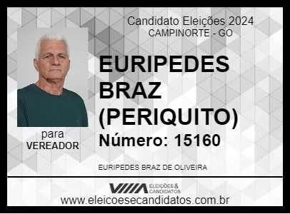 Candidato EURIPEDES BRAZ (PERIQUITO) 2024 - CAMPINORTE - Eleições