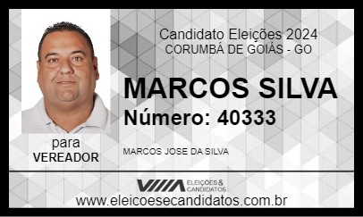 Candidato MARCOS SILVA 2024 - CORUMBÁ DE GOIÁS - Eleições