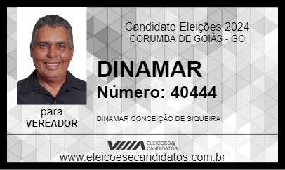 Candidato DINAMAR 2024 - CORUMBÁ DE GOIÁS - Eleições