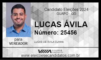 Candidato LUCAS ÁVILA 2024 - GUAPÓ - Eleições