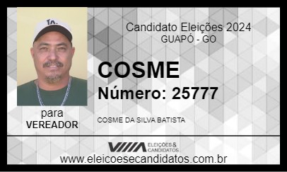 Candidato COSME 2024 - GUAPÓ - Eleições