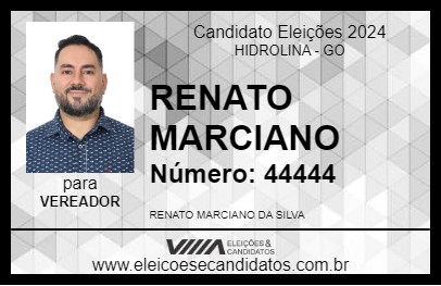 Candidato RENATO MARCIANO 2024 - HIDROLINA - Eleições