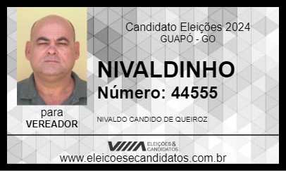 Candidato NIVALDINHO 2024 - GUAPÓ - Eleições