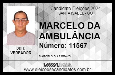 Candidato MARCELO DA AMBULÂNCIA 2024 - SANTA ISABEL - Eleições