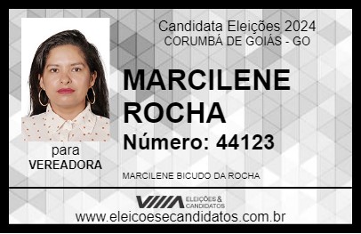 Candidato MARCILENE ROCHA 2024 - CORUMBÁ DE GOIÁS - Eleições