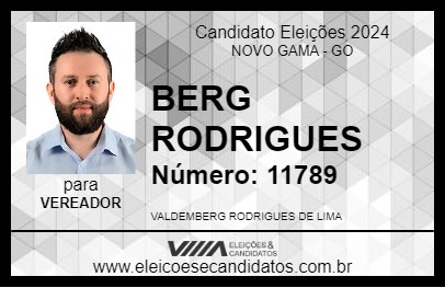 Candidato BERG RODRIGUES 2024 - NOVO GAMA - Eleições