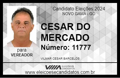 Candidato CESAR DO MERCADO 2024 - NOVO GAMA - Eleições