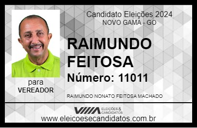 Candidato RAIMUNDO FEITOSA 2024 - NOVO GAMA - Eleições