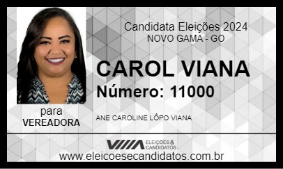 Candidato CAROL VIANA 2024 - NOVO GAMA - Eleições