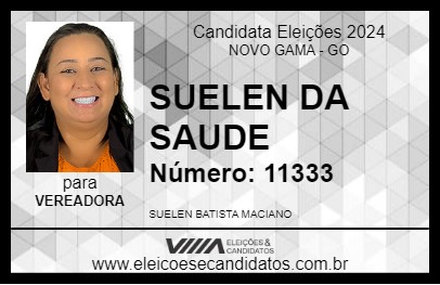 Candidato SUELEN DA SAUDE 2024 - NOVO GAMA - Eleições