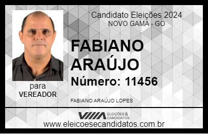 Candidato FABIANO ARAÚJO 2024 - NOVO GAMA - Eleições