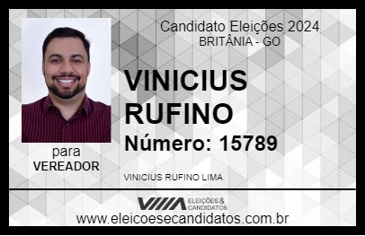 Candidato VINICIUS RUFINO 2024 - BRITÂNIA - Eleições