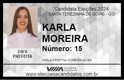 Candidato KARLA MOREIRA 2024 - SANTA TEREZINHA DE GOIÁS - Eleições