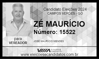 Candidato ZÉ MAURÍCIO 2024 - CAMPOS VERDES - Eleições