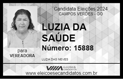 Candidato LUZIA DA SAÚDE 2024 - CAMPOS VERDES - Eleições