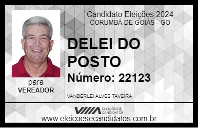 Candidato DELEI DO POSTO 2024 - CORUMBÁ DE GOIÁS - Eleições