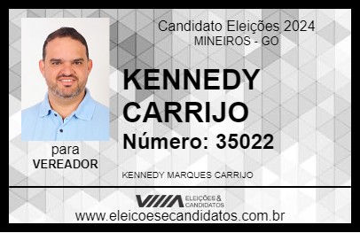 Candidato KENNEDY CARRIJO 2024 - MINEIROS - Eleições