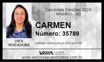 Candidato CARMEN 2024 - MINEIROS - Eleições