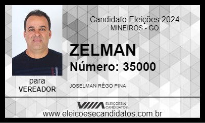 Candidato ZELMAN 2024 - MINEIROS - Eleições