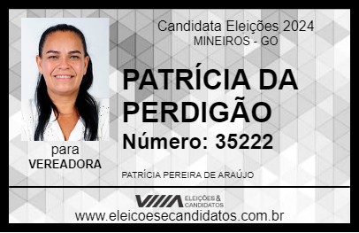 Candidato PATRÍCIA 2024 - MINEIROS - Eleições